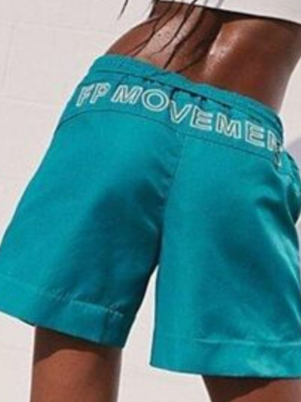 Free People NWT Movement Back Logo Shorts size L